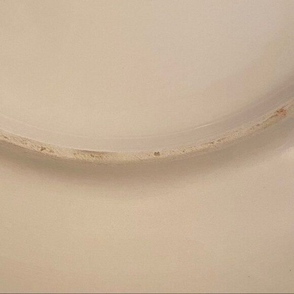 CERAMICA CUORE PLATE PLATTER ITALIAN POTTERY WHITE ORANGE PUMPKIN LEAVES HOME - Picture 13 of 14